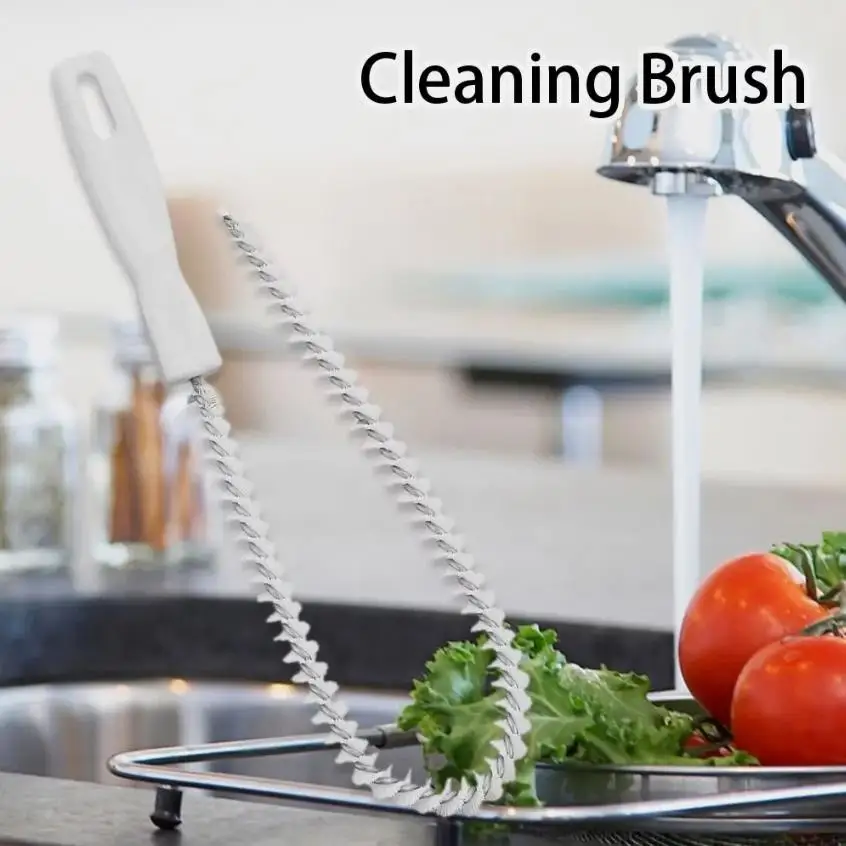 Cepillo de limpieza del fregadero de dragado de tuberías flexibles de 45cm, drenaje de alcantarillado, recogedor de pelo, accesorios de obstrucción, herramientas manuales de limpieza de alcantarillado flexible