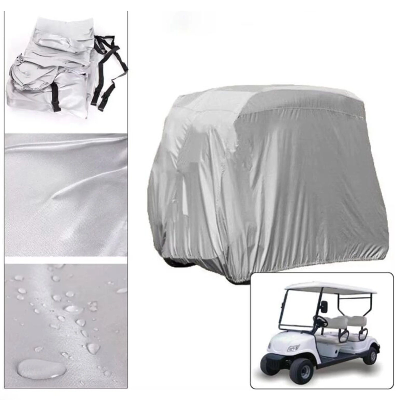 Golf Cart Cover Rain Cover Oxford Cloth Windproof Dustproof Cover Waterproof for Outdoor Sports Gym Travel