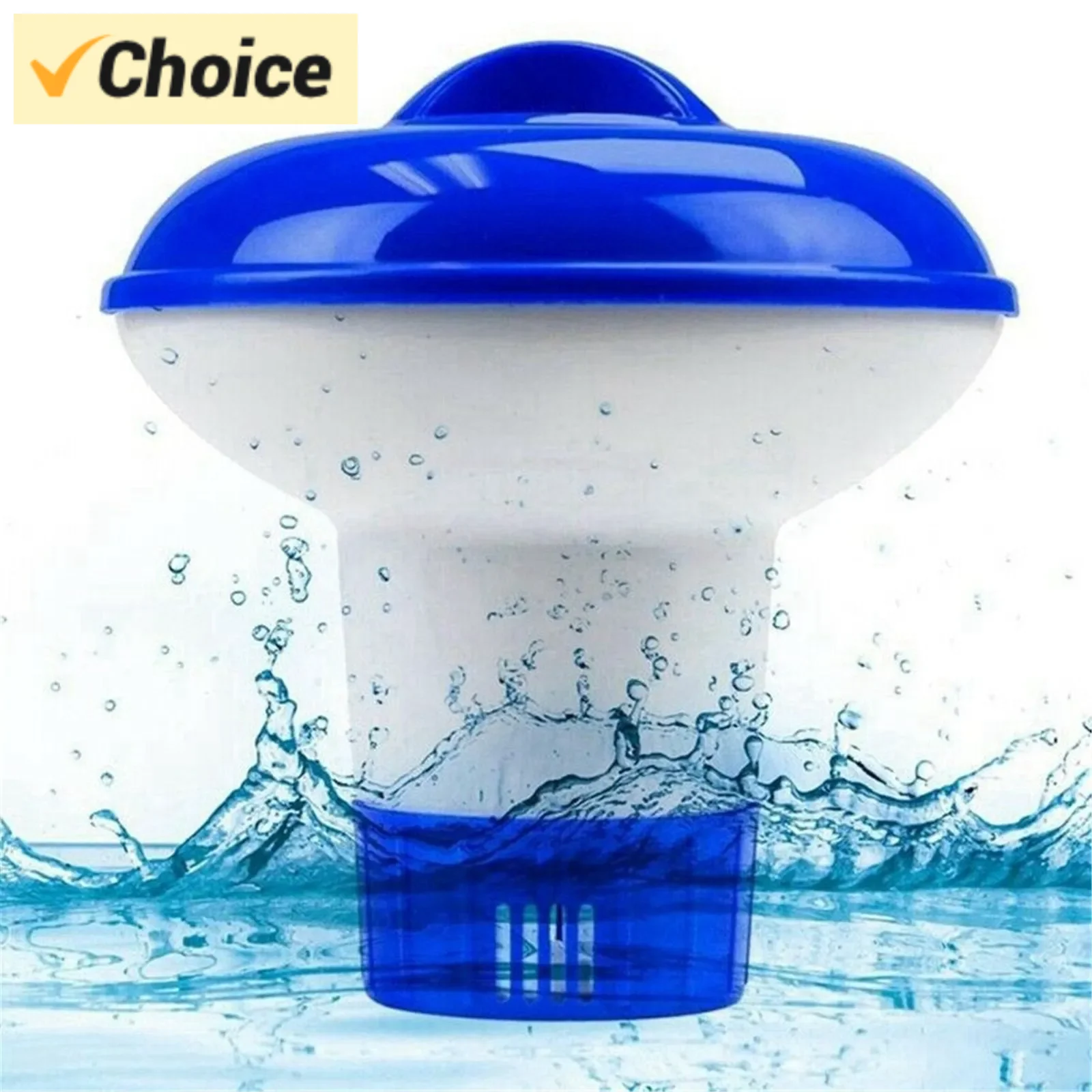 Dispensador flotante de cloro para piscina, dispensador flotante duradero para spa, bañeras de hidromasaje, piscinas enterradas y elevadas, rata de flujo ajustable