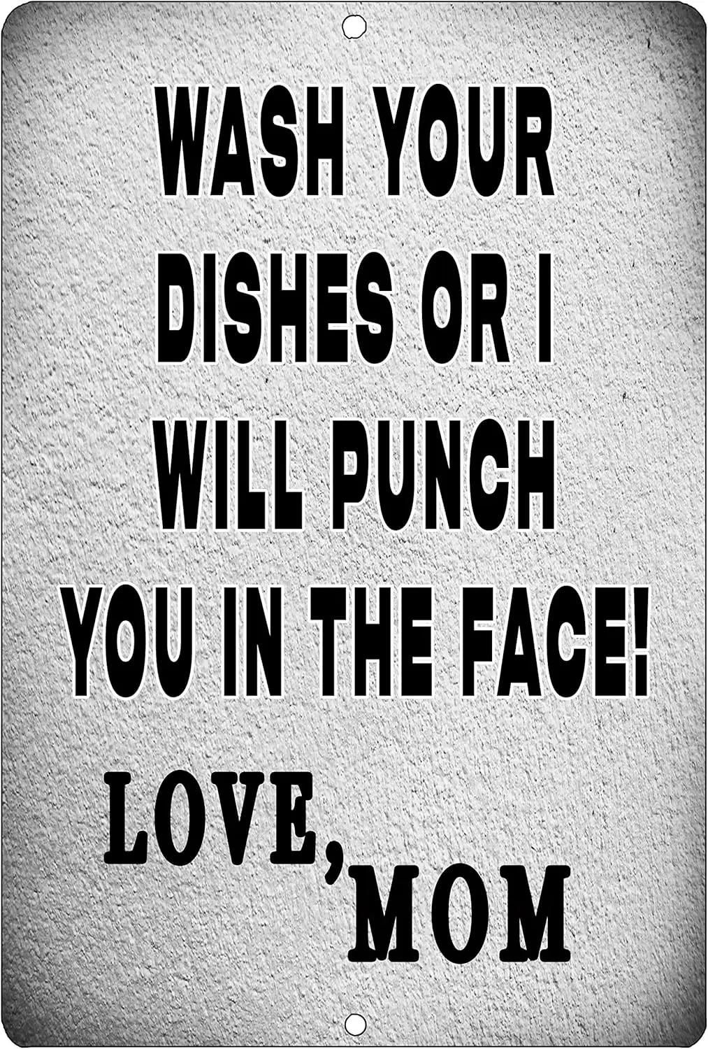 Rogue River Tactical Funny Kitchen Metal Tin Sign,  Inch, Wall Home Décor- Bar Wash Your Dishes Signed MOM