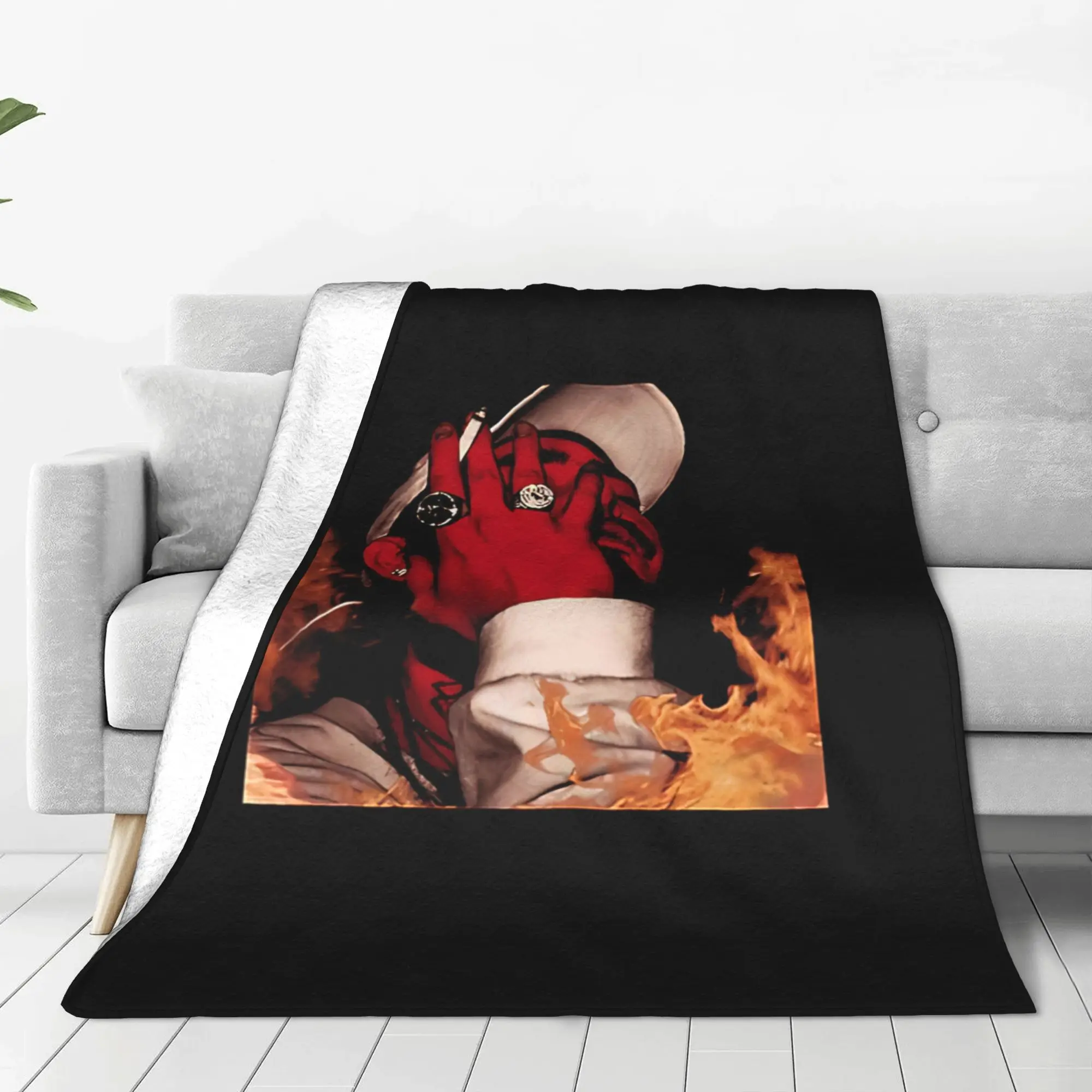 1PC Home Cute Room Decor western country rap Blanket Throw Blanket Post Malone Novelty Warm Blanket All Season