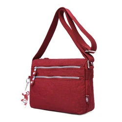 High Quality Casual Nylon Men Women Shoulder Messenger Bag Girl Cross Body Phone Purse Lightweight Blue Black Red Purple M1562