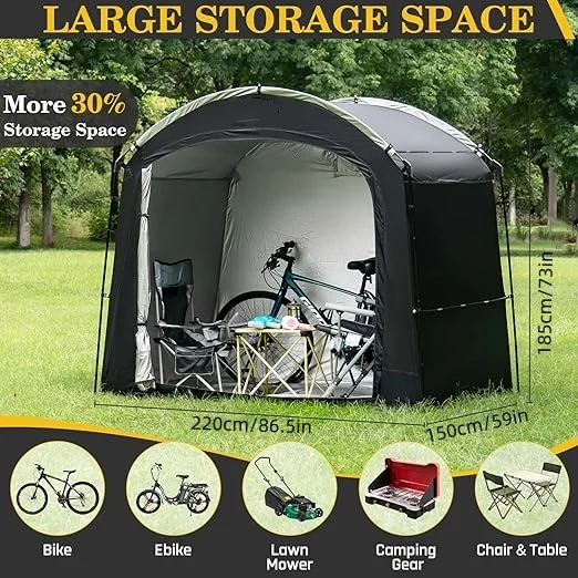 Bike Storage Shed ,Outdoor Bike Storage Sheds 210D Oxford Fabric, Portable Bicycle Shelter For Motorcycles,Garden Tools