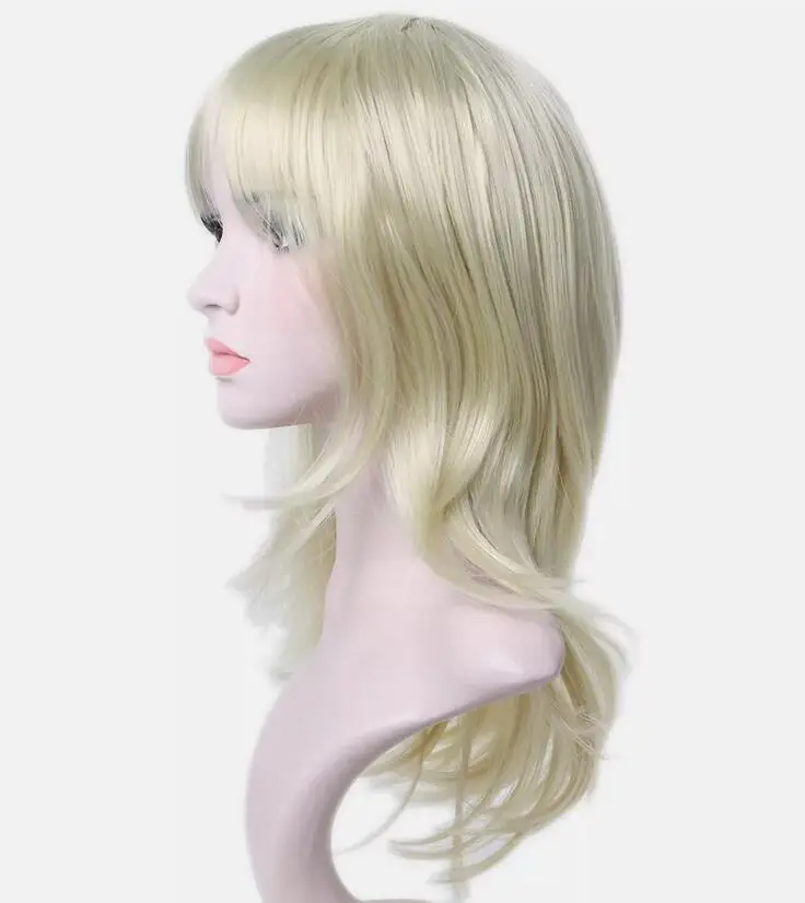 Dark Blonde Wigs With Bangs Short Full Wigs Cosplay Wig Party Wigs for Women