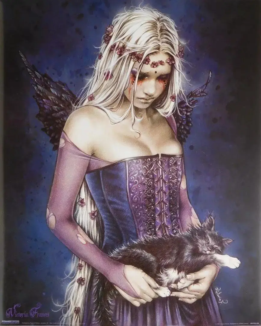 VICTORIA FRANCES PINUP POSTER GOTHIC ANGEL NIEUWE Posters Prints Wandsticker Home Decor Bar Cafe Kunst Schilderij