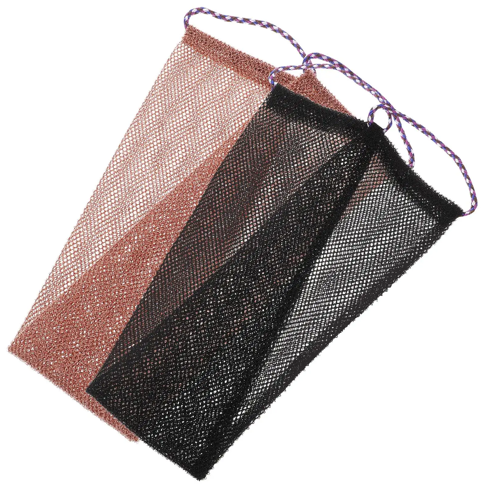 

2Pcs Bath Shower Bath Net Washcloth Reusable Sponge Body Scrubber African Net Safe Durable Serving Life Towel Set