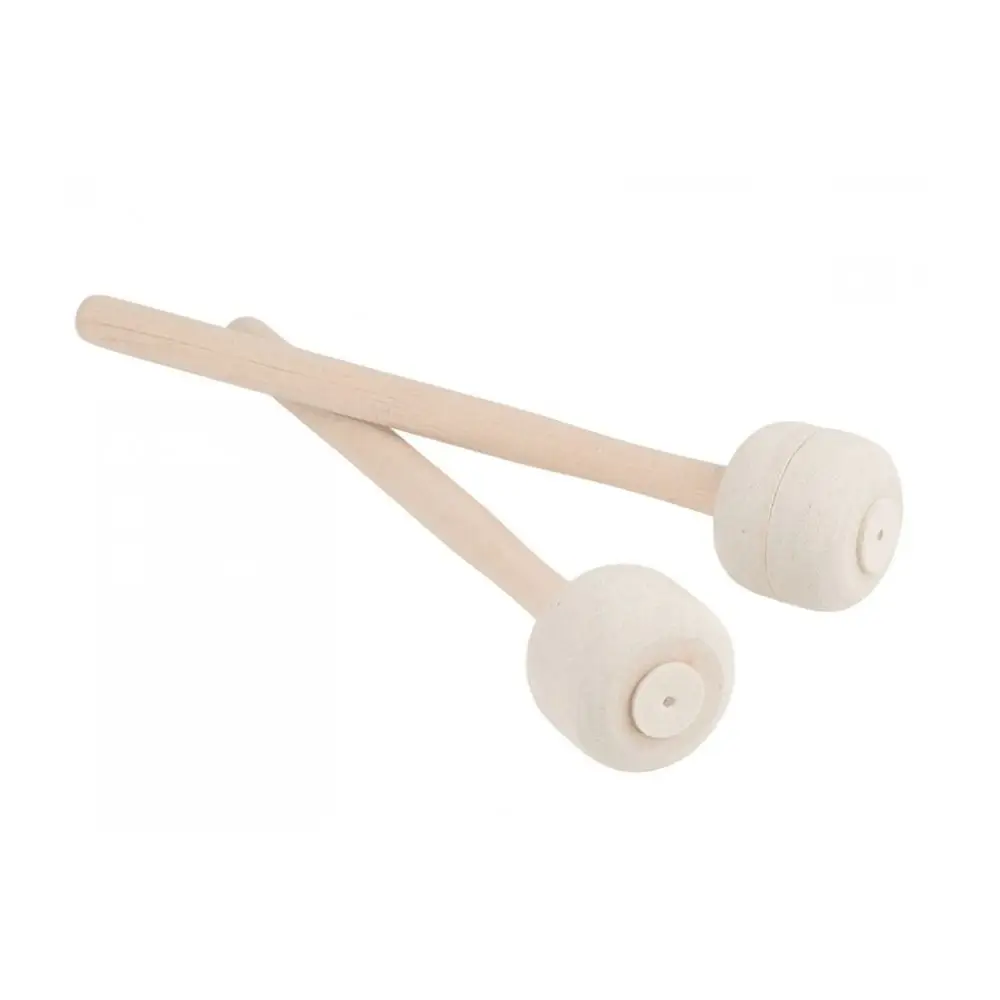 1pc Wool Felt Head Drum Sticks Wood Handle Band Performances Drum Wooden Mallet Marching Drum Long Handle Wooden Drum Hammer