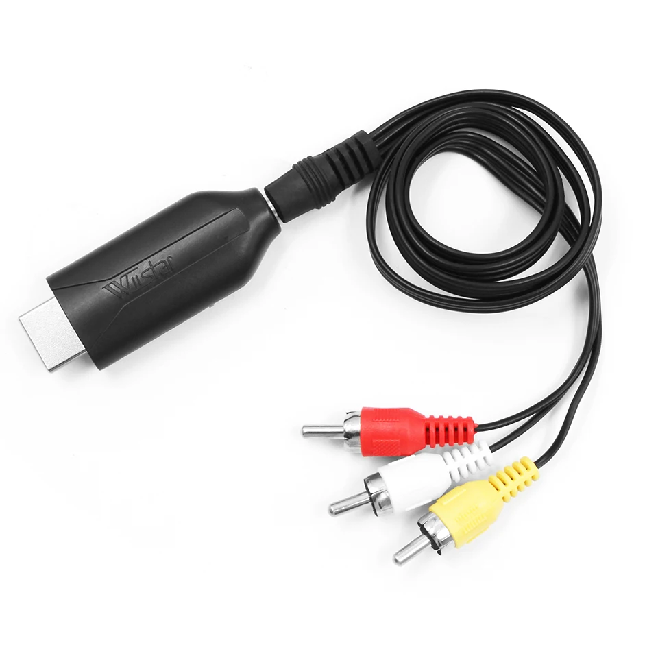 HDMI to RCA Converter AV/CVSB L/R Video Box HDMI 1080P 1920*1080 60Hz HDMI2AV Support NTSC PAL Output HDMI2AV