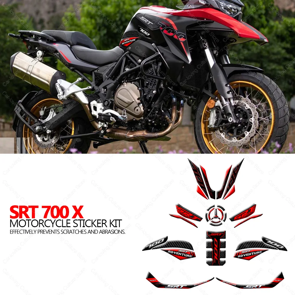 Motorcycle Tank pad Stickers Protection kit Waterproof Protective Sticker For QJ SRT 700 X 3D Epoxy Resin Protective Sticker