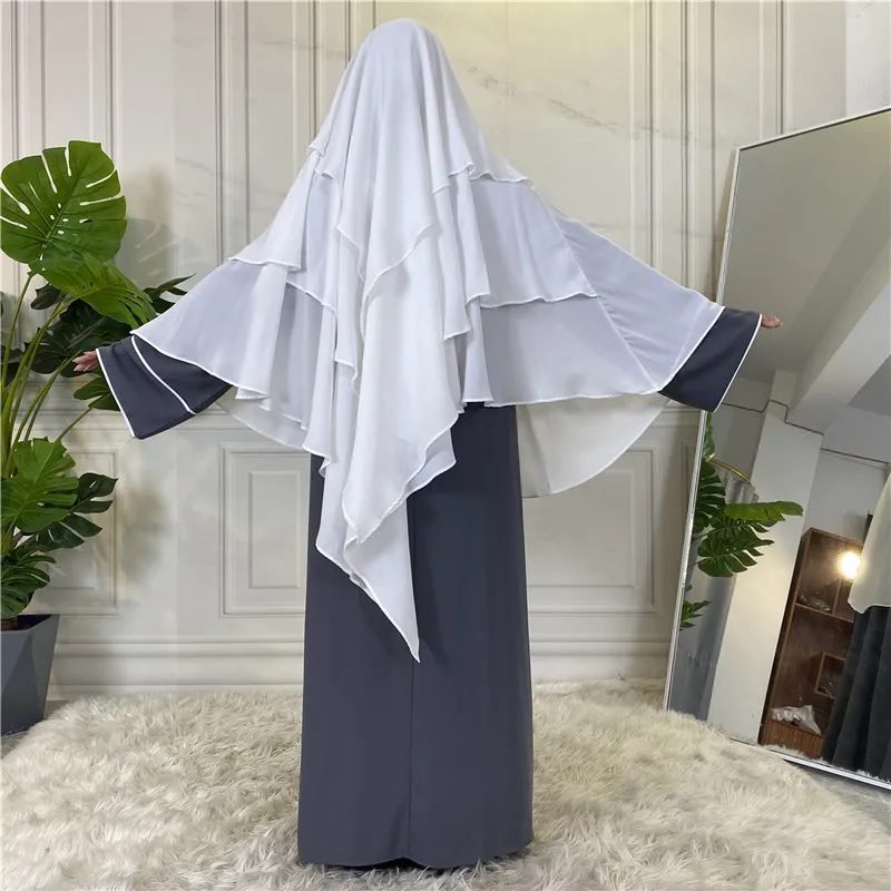 

Islamic Clothing Women Muslim Plain Long Khimar Hijab Scarf Headcover Eid Prayer Garment Headdress Dubai Saudi Turkey Indonesia