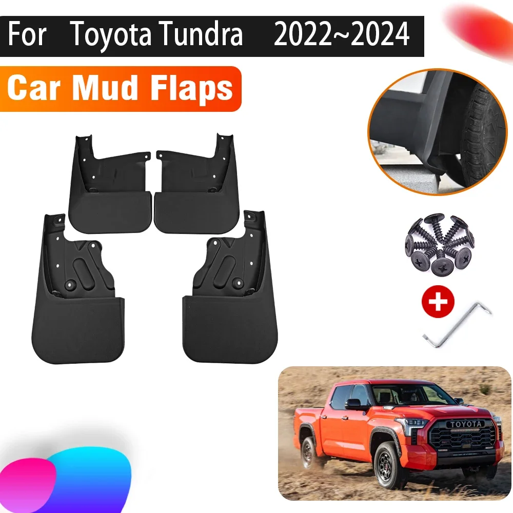 

4 PCS Anti-splash Car Toyota Tundra Accessories 2022 2023 2024 Car Mud Flaps Splash Guard Front Rear Fenders Accessories Mudflap