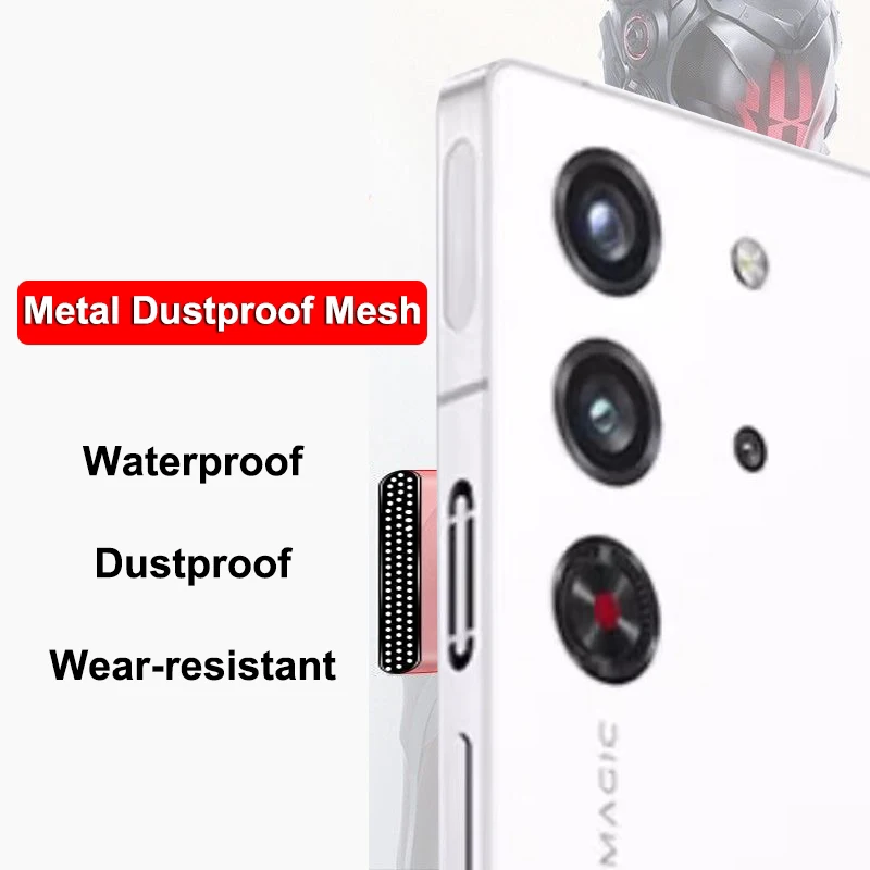 For Nubia Red Magic 10 Pro Plus Phone Dustproof Net Stickers RedMagic10Pro Earpiece Speaker Hole Anti-Dust Metal Mesh Dust Cover