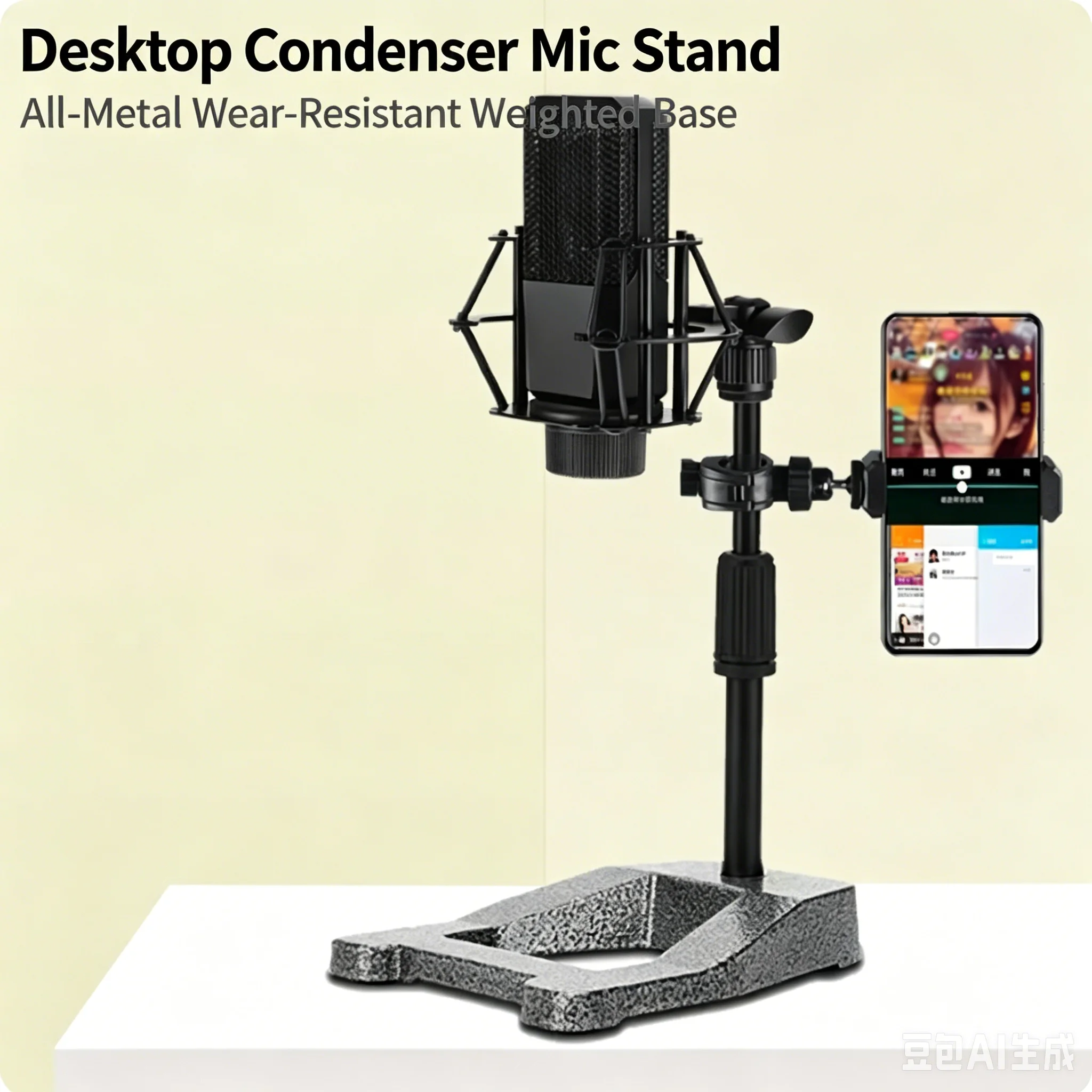 Adjustable Height Thick Desktop Mic Stand For Lewitt LCT 240Pro 249 440 Shock Absorber Frame Studio Recording Microphone Holder