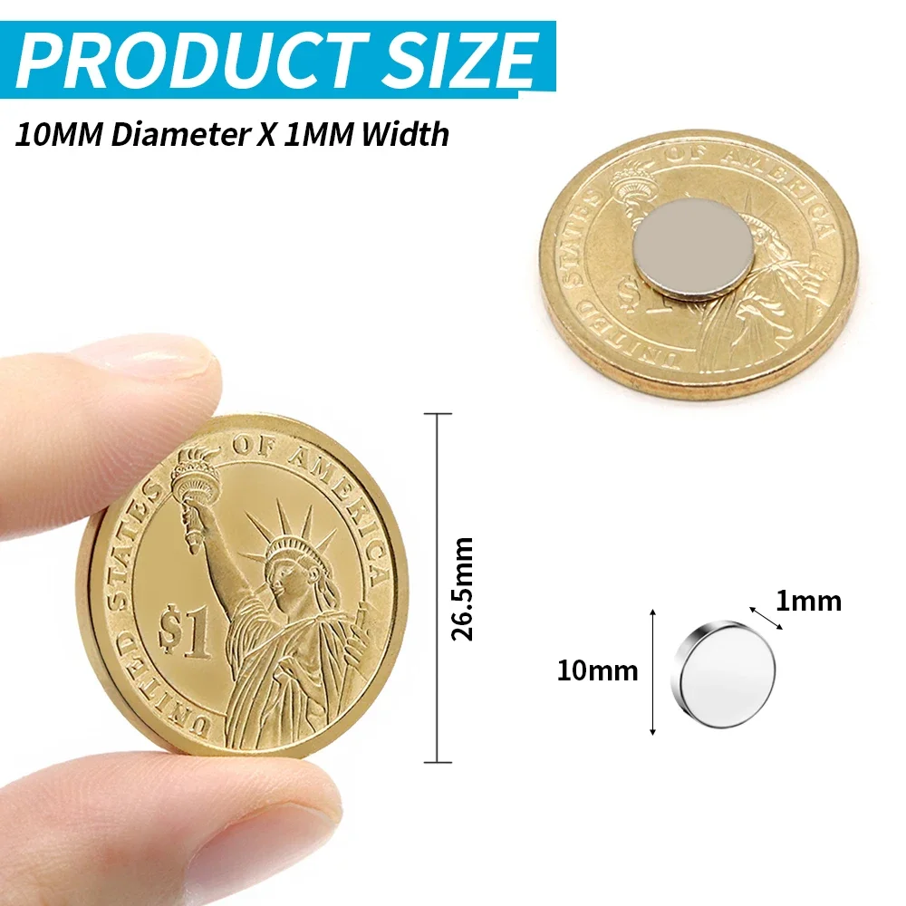 10x1mm iman Refrigerator Magnets DIY Office Whiteboard Workshop