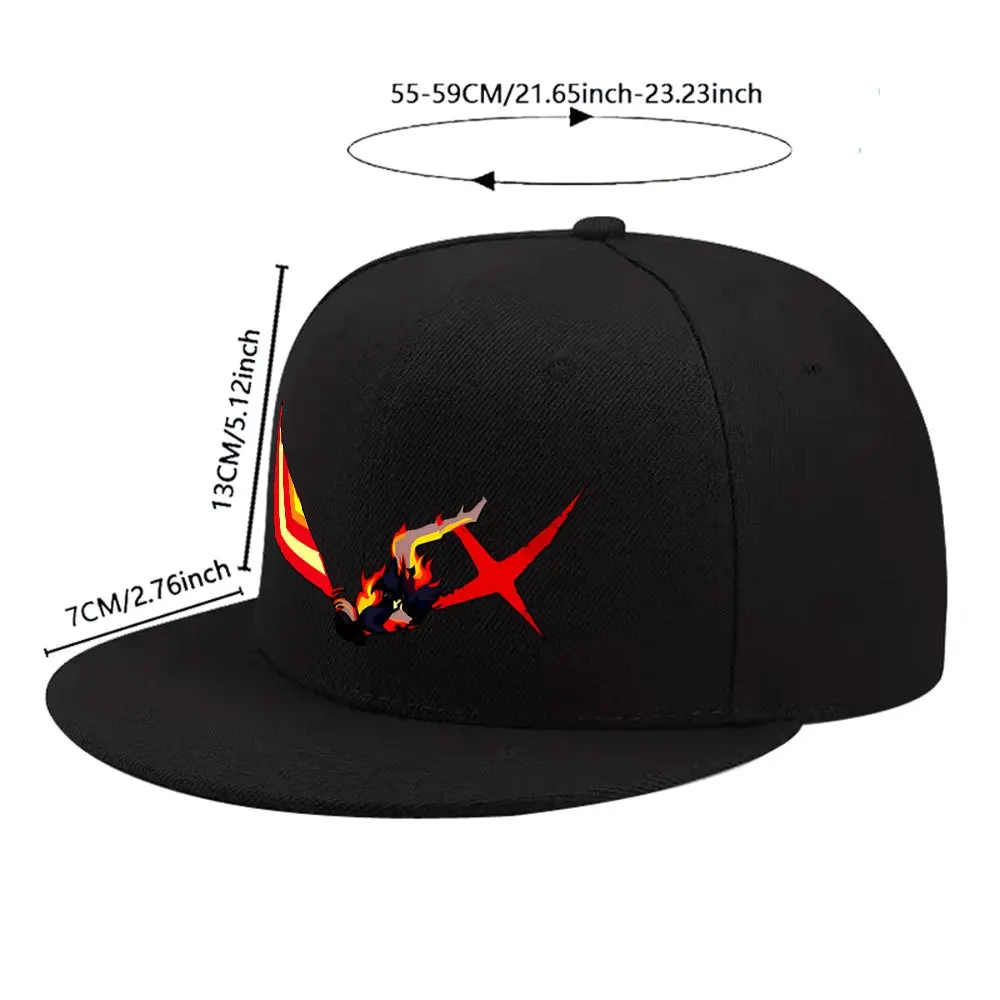 New Flame X Wings Logo Unisex All-Match Flat Brim Baseball Cap, Hip-Hop Hat Dad Hat, Suitable for Short Trips, Home Daily Wear,