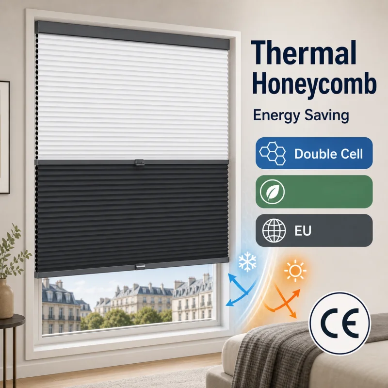 Wholesale Price Double Cell Pleated Shades Thermal Pull Down Manual Cordless Day Night Honeycomb Cellular Blinds For Home Window