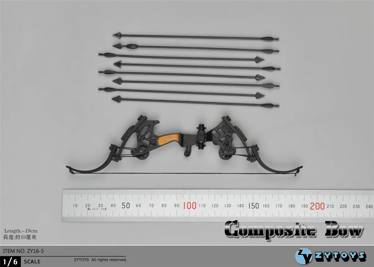 ZYTOYS ZY16-4 ZY16-5 1/6 Composite Plastic Bow Not Launchable Crossbow Mini Model Scene Accessories For 12in Action Figures