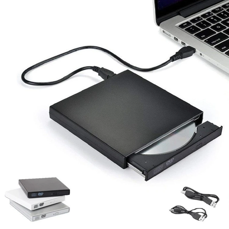 Lettore DVD esterno USB 2.0 Unità CD Lettore musicale Mp3 Film Lettore portatile per Windows 7/8/10 Computer portatile desktop PC