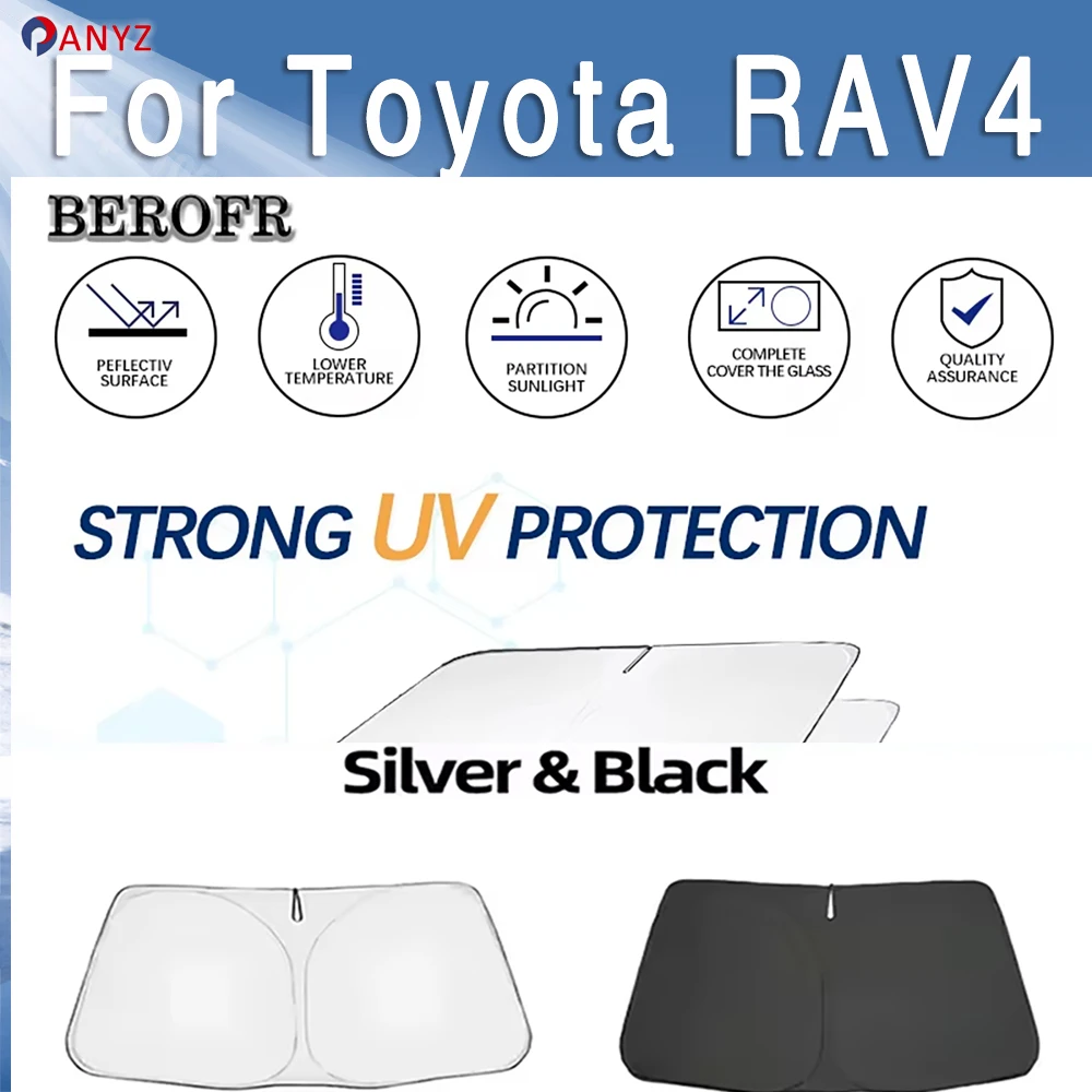 

For Toyota RAV4 XA40 2013~2018 2015 2016 2017 Car Sun Visor Front Windshield Sunshade Heat Insulation Summer Auto Accessories