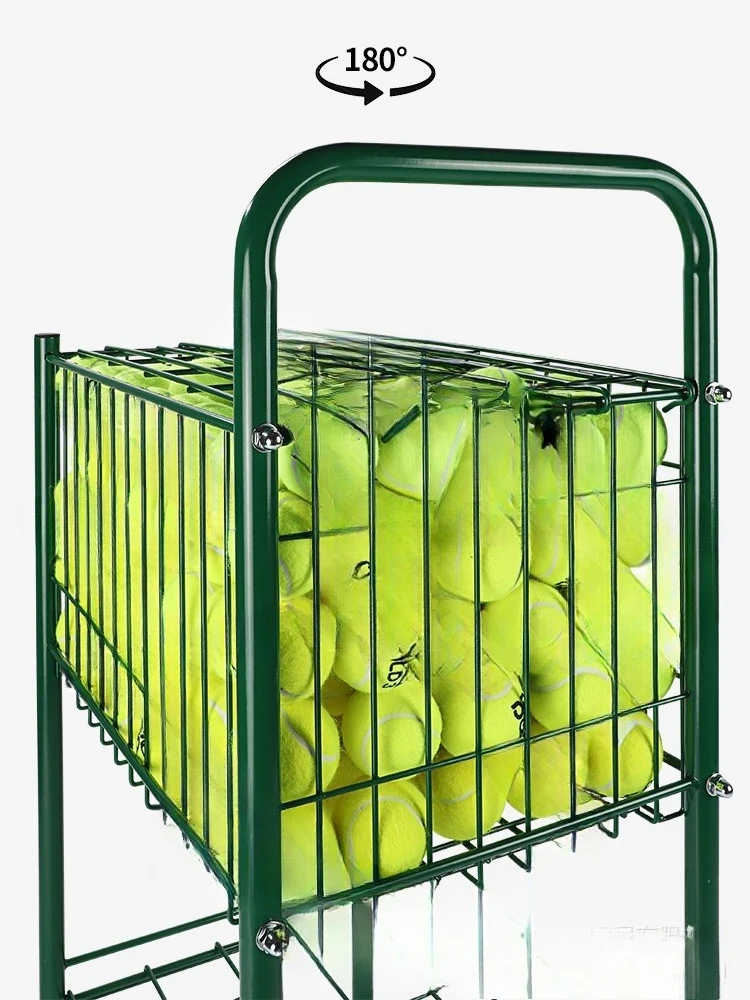 تدريب سيارة مدرب التنس، إطار التنس يمكن أن يحمل كرة، سلة تخزين محمولة قابلة للطي بعجلات