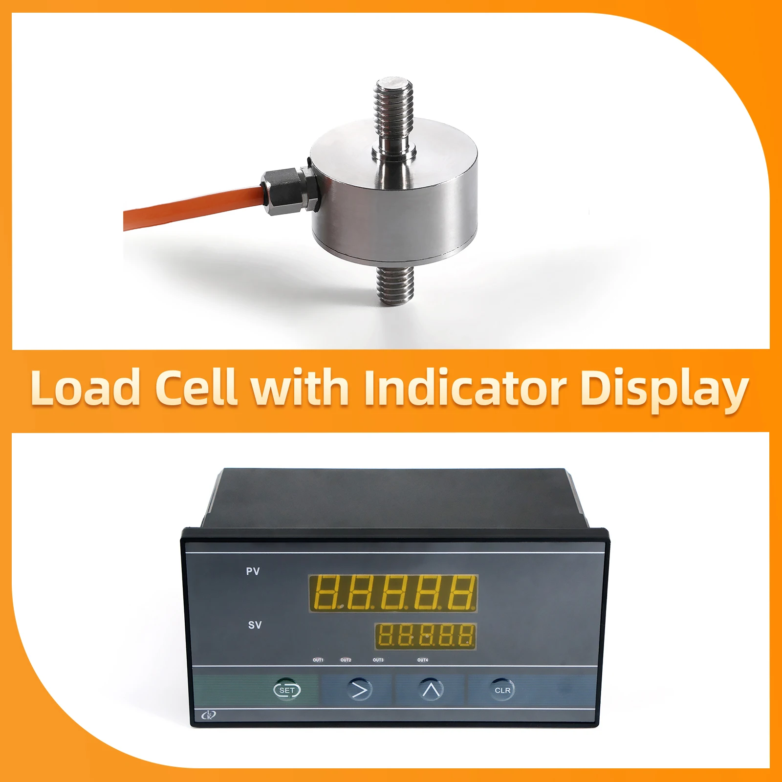 

Bellows Type Load Cell Sensor with Indicator Display,Test the Pressure Tension Gravity Sensor 10KG 20KG 30KG 50KG 100KG