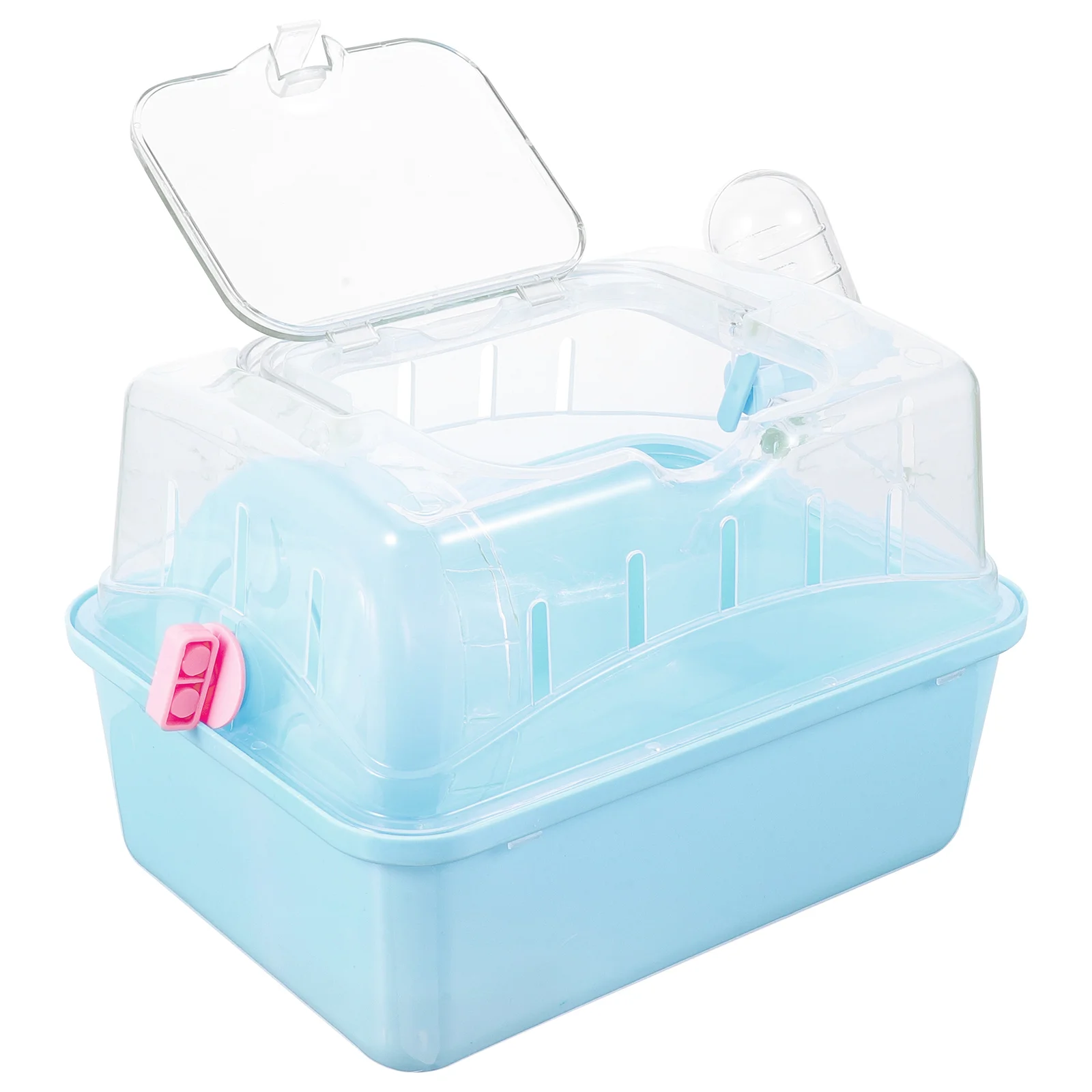 1PCS Cage for Hamsters Small Plastic Travel Portable Pet Holder Transparent Carrier Case Guinea Pigs Cage
