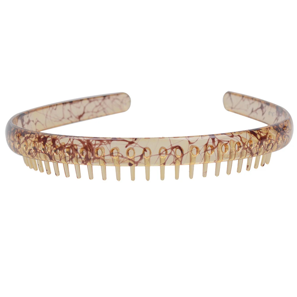 

4Pcs Durable Hair Hoop with Antiskid Design Hard Plastic Unisex Headband Accessories for Long Bangs