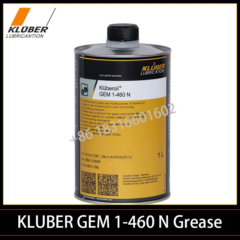 

1L Kluber GEM1-460N Lubrication Spindle Bear Klüberoil GEM 1-460 N for all kinds of Toothed couplings Chains Guideways Joints