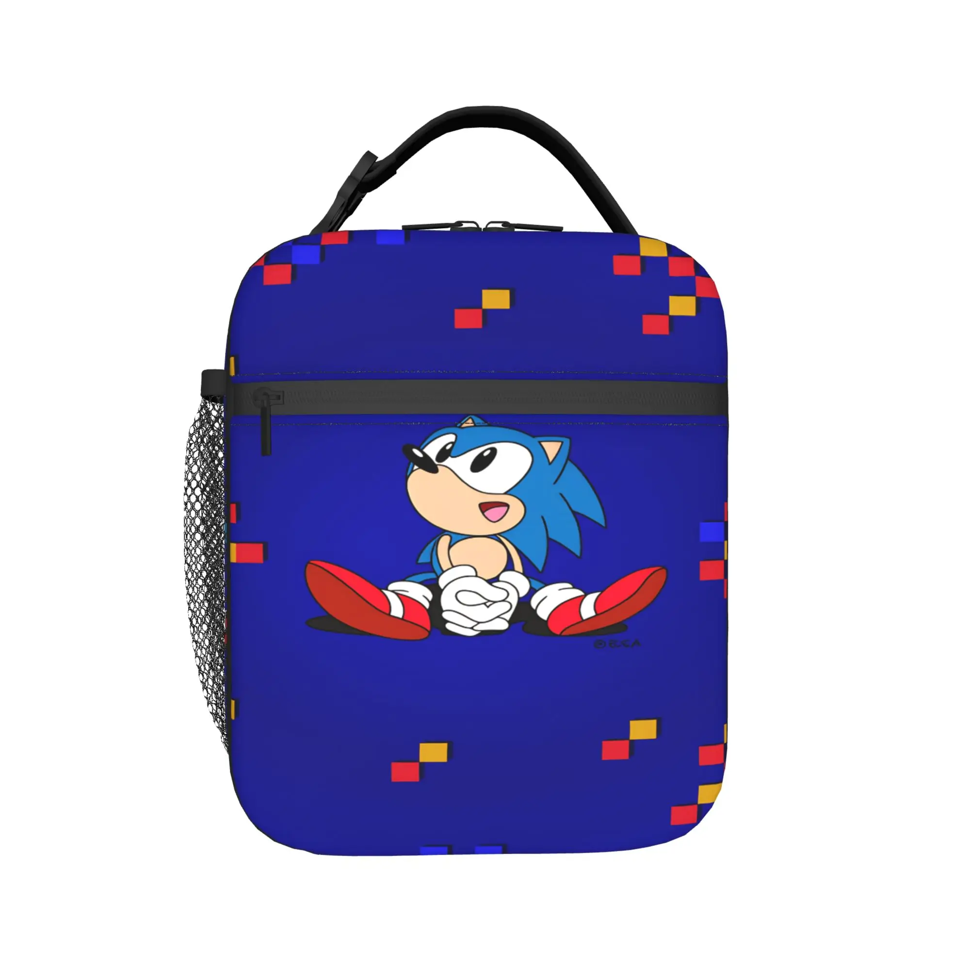 Sonices Cartoon Game Lunch Bag  Vintage Lunch Box For Men Travel Portable Insulated Cooler Bag Waterproof Thermal Tote Handbags