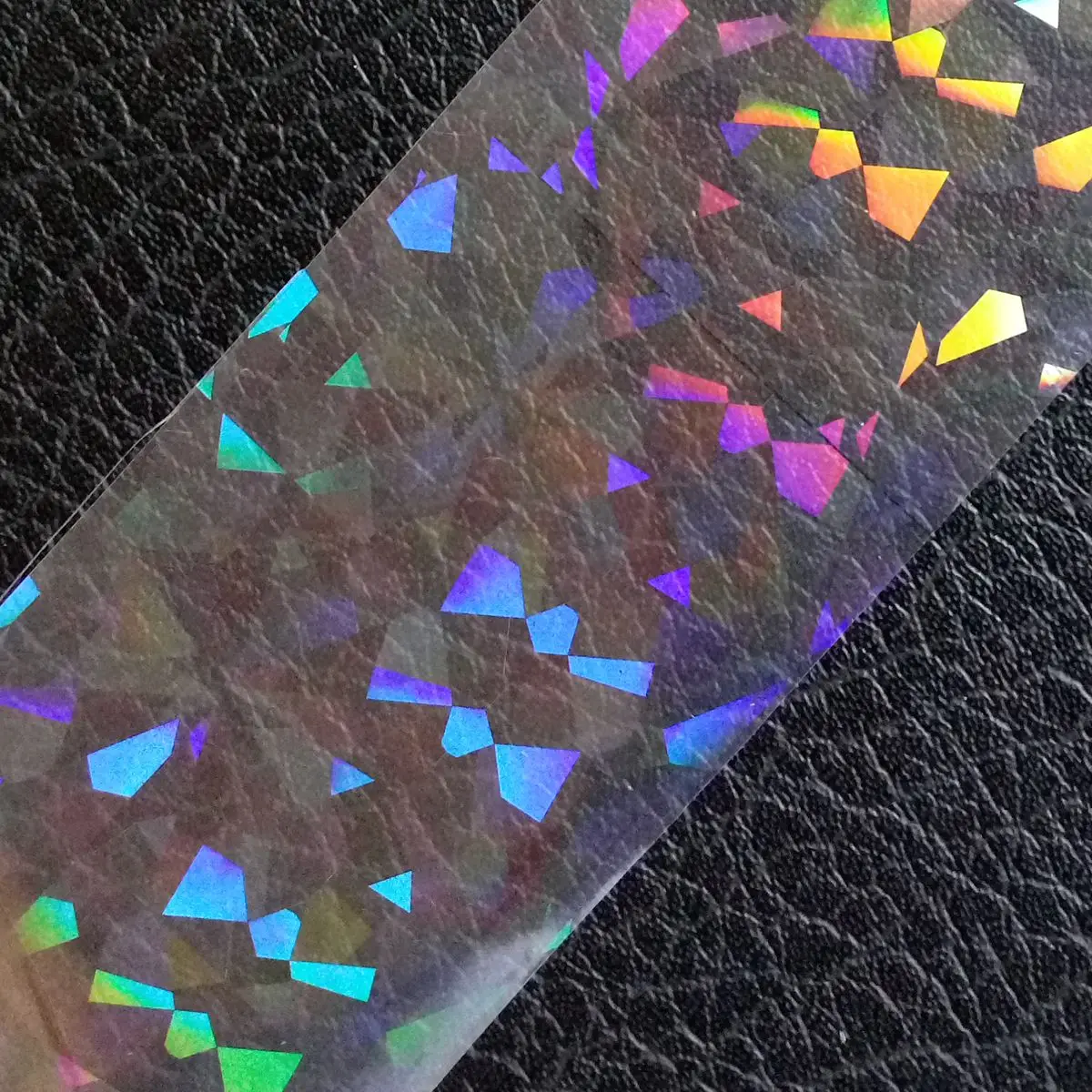 120M Mode Clear Nail Sticker Transfer Folie Holo Onregelmatige Driehoek Patroon Groothandel Nail Decal SK020