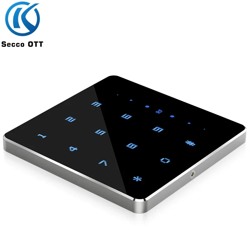 125khz,13.56mhz Ultra-thin Metal Password/Swipe RF Card Reader,RS485 RS232 TTL Level Interface Card ReaderUltra-thin metal touch