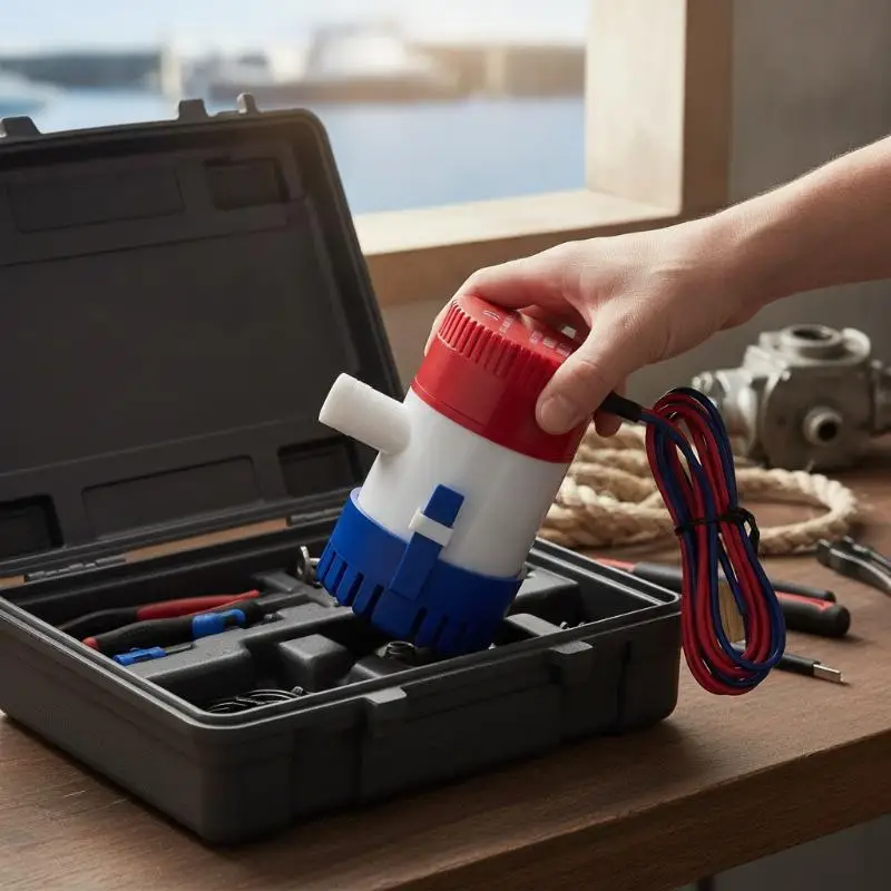 Submersible Bilge Pump High Capacity Flow Durable Housing for Pontoon Boat Marine Water Removal