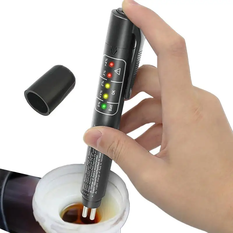 

Brake Fluid Moisture Tester Auto Brake Oil Detector Oil Moisture Analyzer With 5 LED Indicators Auto Brake Diagnostic Checker