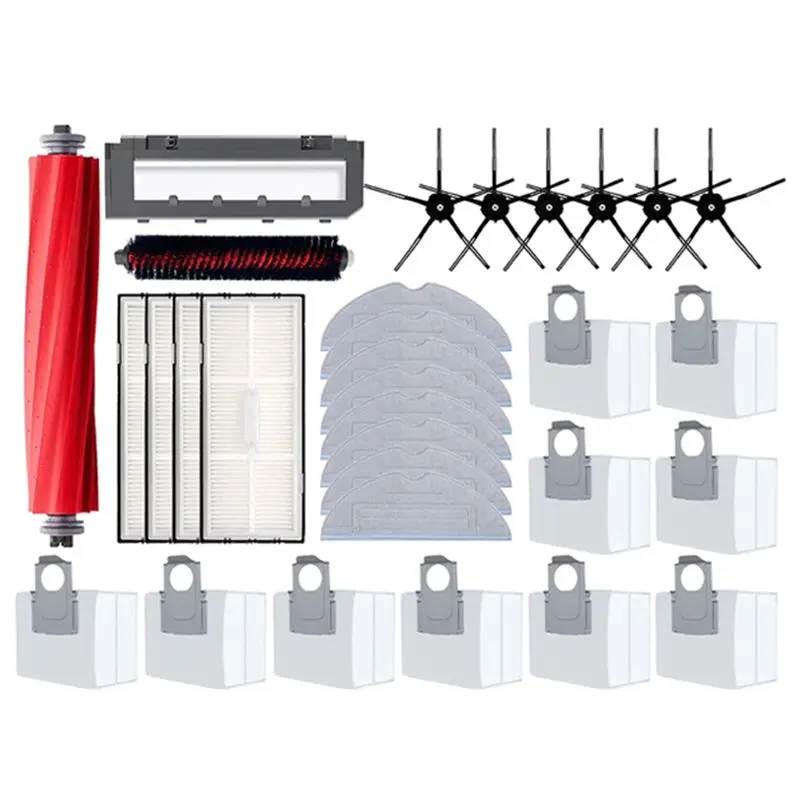 N10R-For Roborock S7 Maxv Ultra/S7 Pro Ultra / S7 Maxv Plus G10S/ G10S PRO Robot Vacuum Cleaner Parts Accessories Kit 31PCS