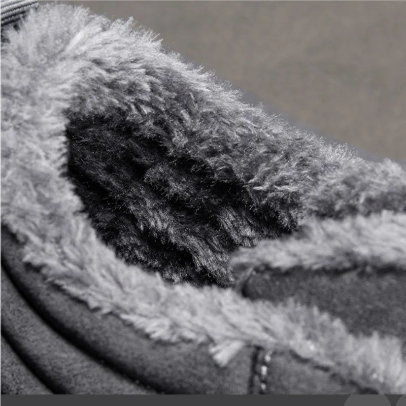 Men Shoes Winter Snow Boots 2024 Fur Plush Warm Cotton Shoes Comfortable Anti Slip Outdoor Hiking Cold Proof Lace Up Ankle Boots