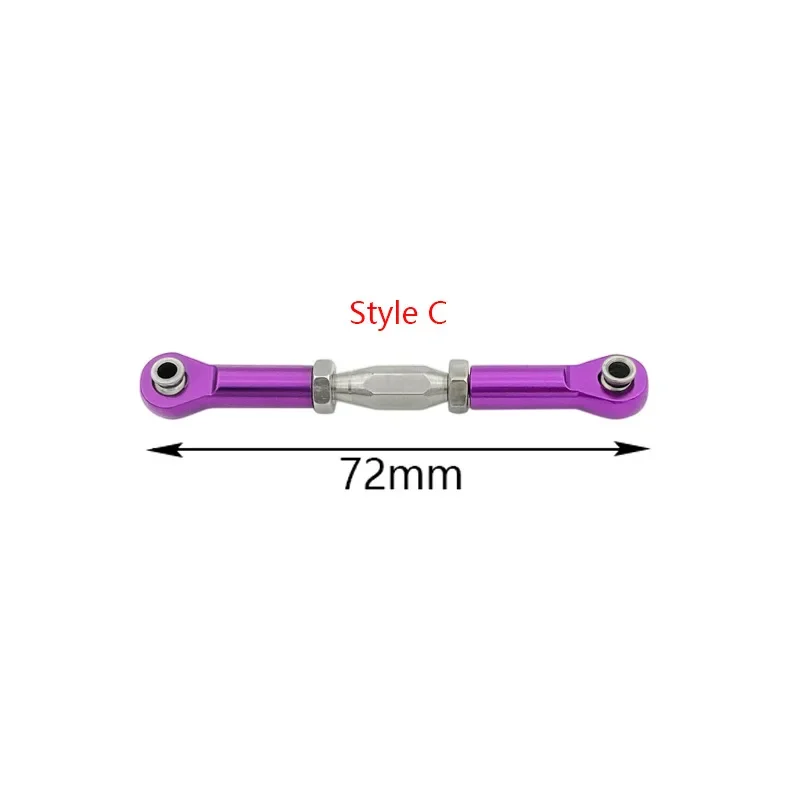 2pcs CNC Machined Aluminum Alloy Steering Rod RC Coupling Servo Rod Replacement Accessory for HSP 94111/94188 RC Car