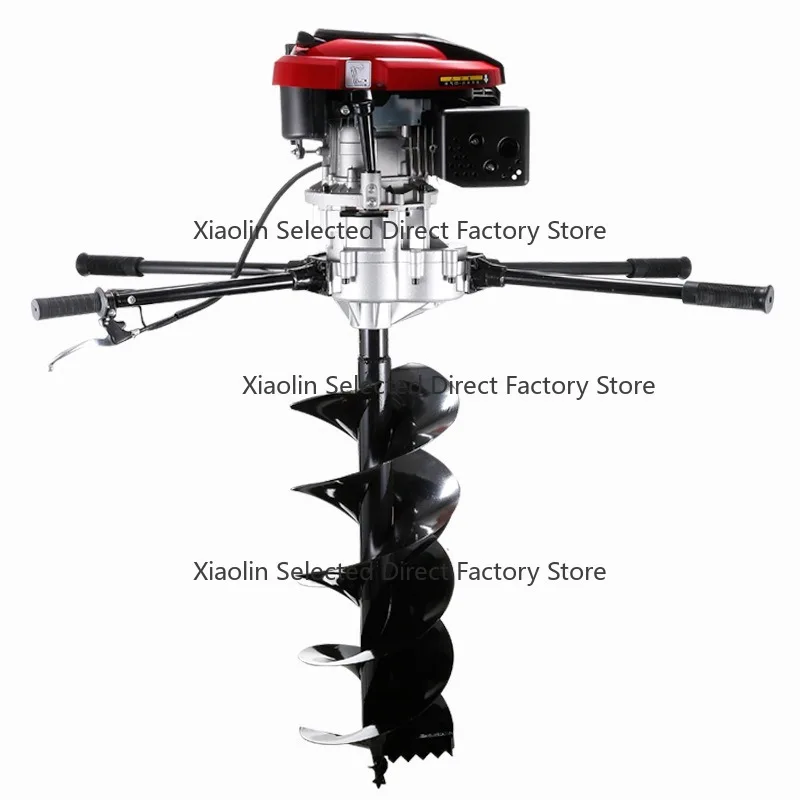 Portable Handheld Ga-soline Post Hole Digger Bare Machine High Power Earth Auger For Electric Pole & Fence Pile Hole Digging