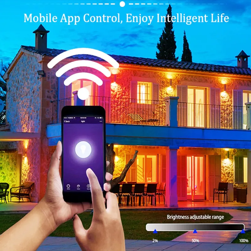 Tuya Smart  Floodlights Led,Smart Home Outdoor Spotlight Downlight RGB Warm Cool Light Remote Smart Life,via Alexa Google Home