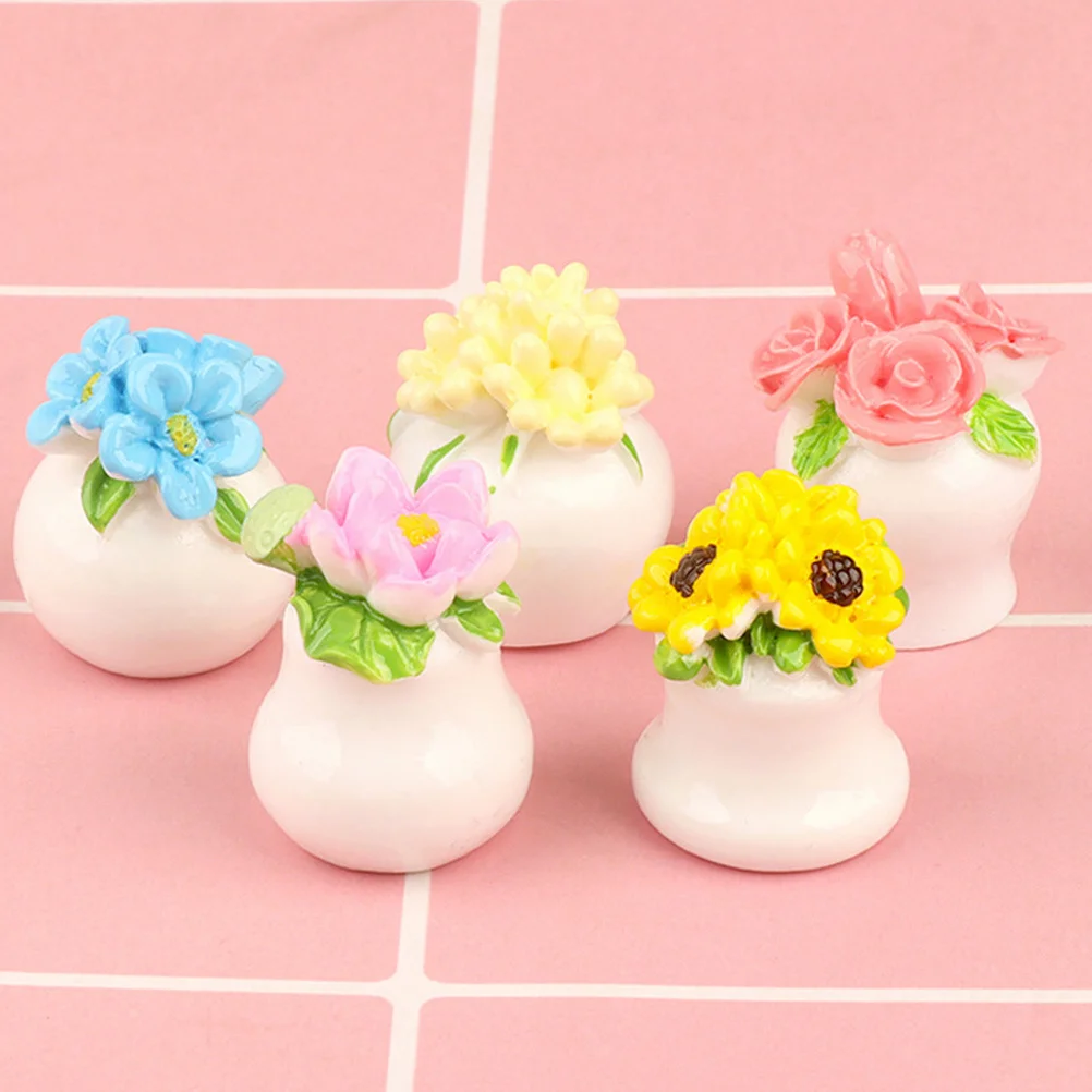 

15pcs Simulated Bonsai Mini Flower Bonsai Decor Artificial Potted Flower For Dollhouse Decoration Home Desktop Garden