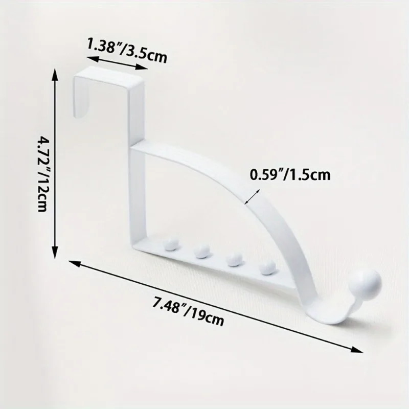 1PC Door Rear Hook Clothes Coat Hat Towel Hanger Door Back Wall Mounted Hooks Cabinet Wardrobe Metal Clothes Hat Home Storage view 4