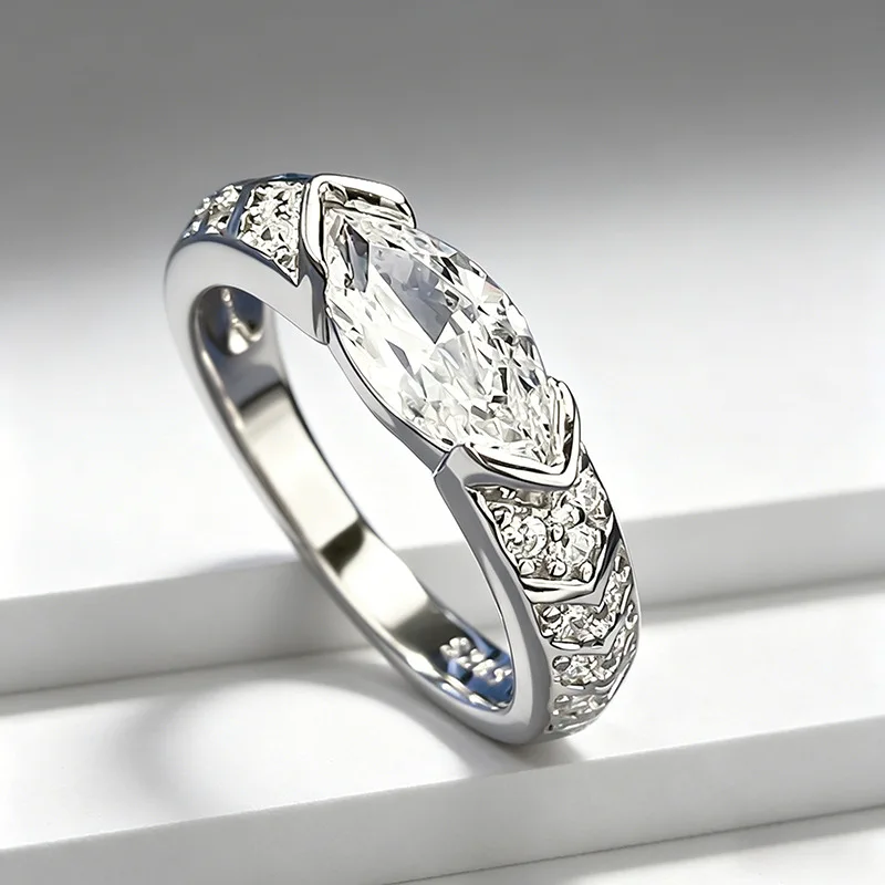 3.0CT Marquise Cut Moissanite Engagement Rings For Women 14*7mm Lab Diamond S925 Sterling Silver Wedding Party Jewelry Anillos