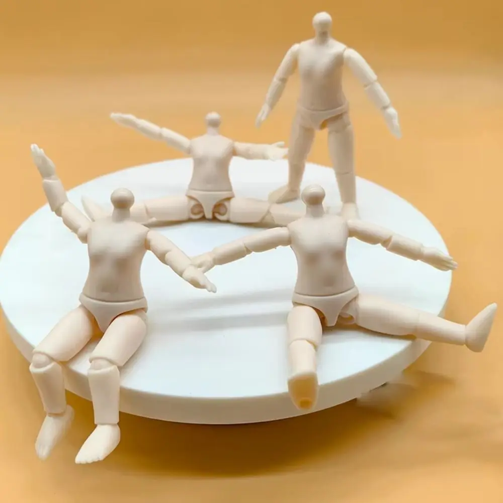 DIY speelgoed 9,5 cm hoogte poppenlichaam bolvormig verbonden figuurlichaam naakt pop speelgoed beweegbare multi-gewrichten jointed naakt poppen 4 inch pop