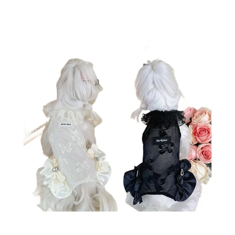 Ropa para perros pequeños: mono de encaje y falda de princesa - imagen 2