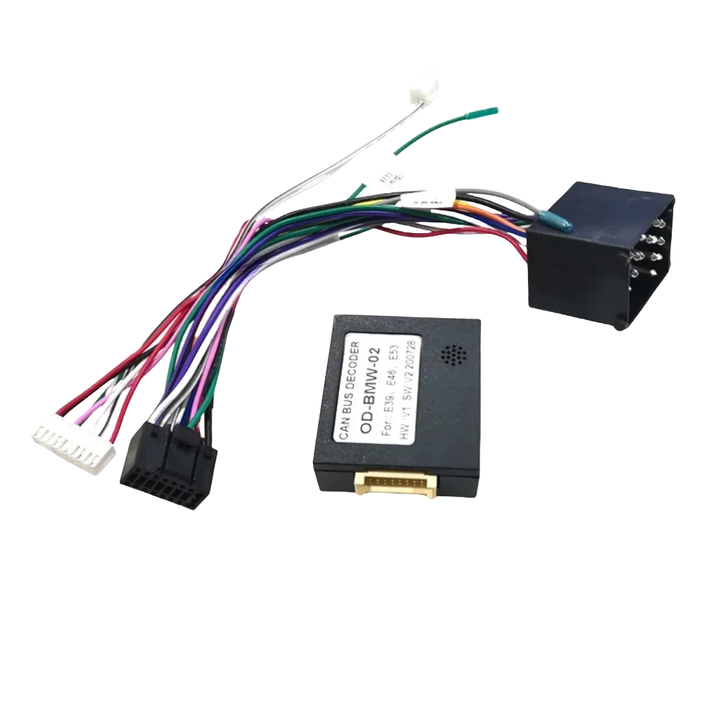 Car Radio Canbus Box Decoder OD-BMW-02 For BMW E39/ E46/E53 Harness Wiring Cables 16 PIN Wiring Harness Plug Power Cable Android