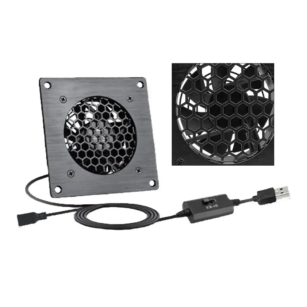 

80 Mm USB Axial Fan AC Adapter With Temperature Control And Multiple Wind Speeds For Routers, Cabinets, Home Appliances Tools