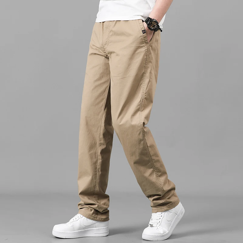 Men Casuals Cotton Loose Cargo Pants Men Streetwear Fashion Trousers Men Outdoor Jogging Pants Plus Code Straight Leg Pants