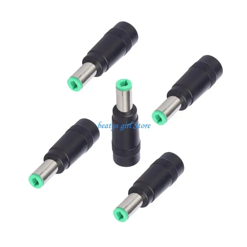 C7AB DC5521 Female Connector Converters, 5Pack Direct Current Barrels Adapters with DC6.5X3.0Mm/DC6.3X3.0Mm Male Plugs Output