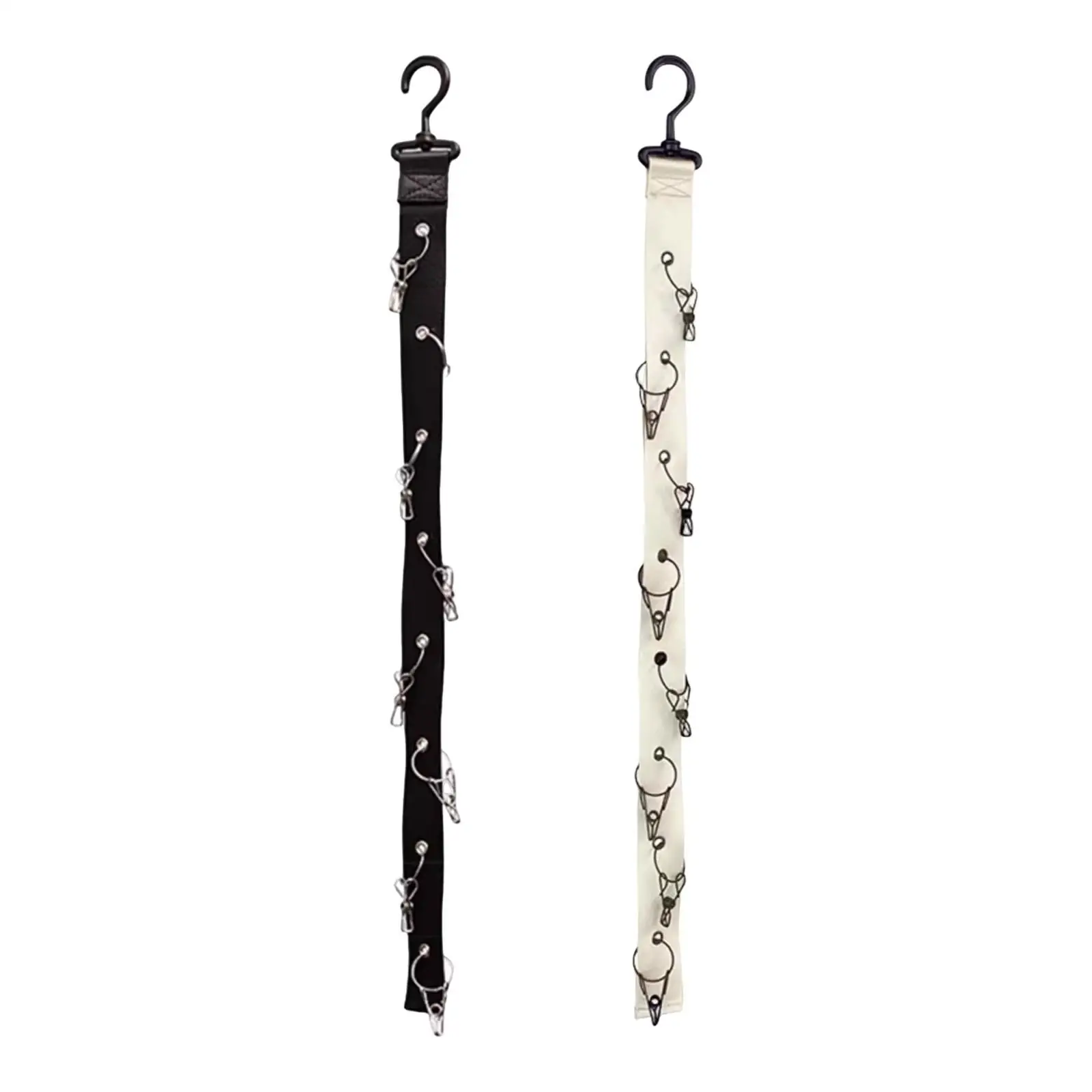 منظم تعليق الدمية، حامل حيوانات محشو معلق، متانة وعملية مع مشابك، حزام عرض لتخزين الدمى فوق الباب