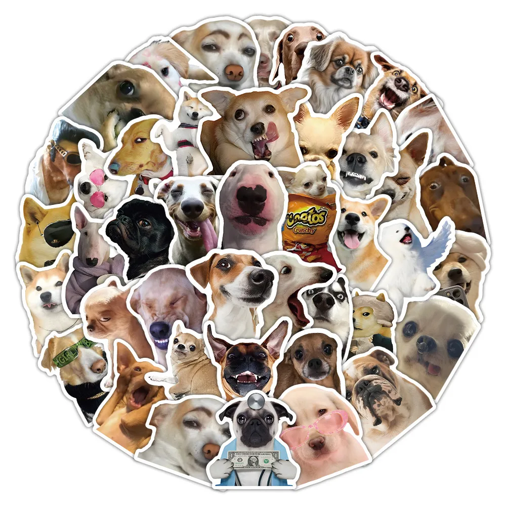 

53Piece Hilarious Puppy Sticker Set | Animated Dog Meme Graffiti Art for Phone Cases, Journals Fan Collections AnimeWorlds Store