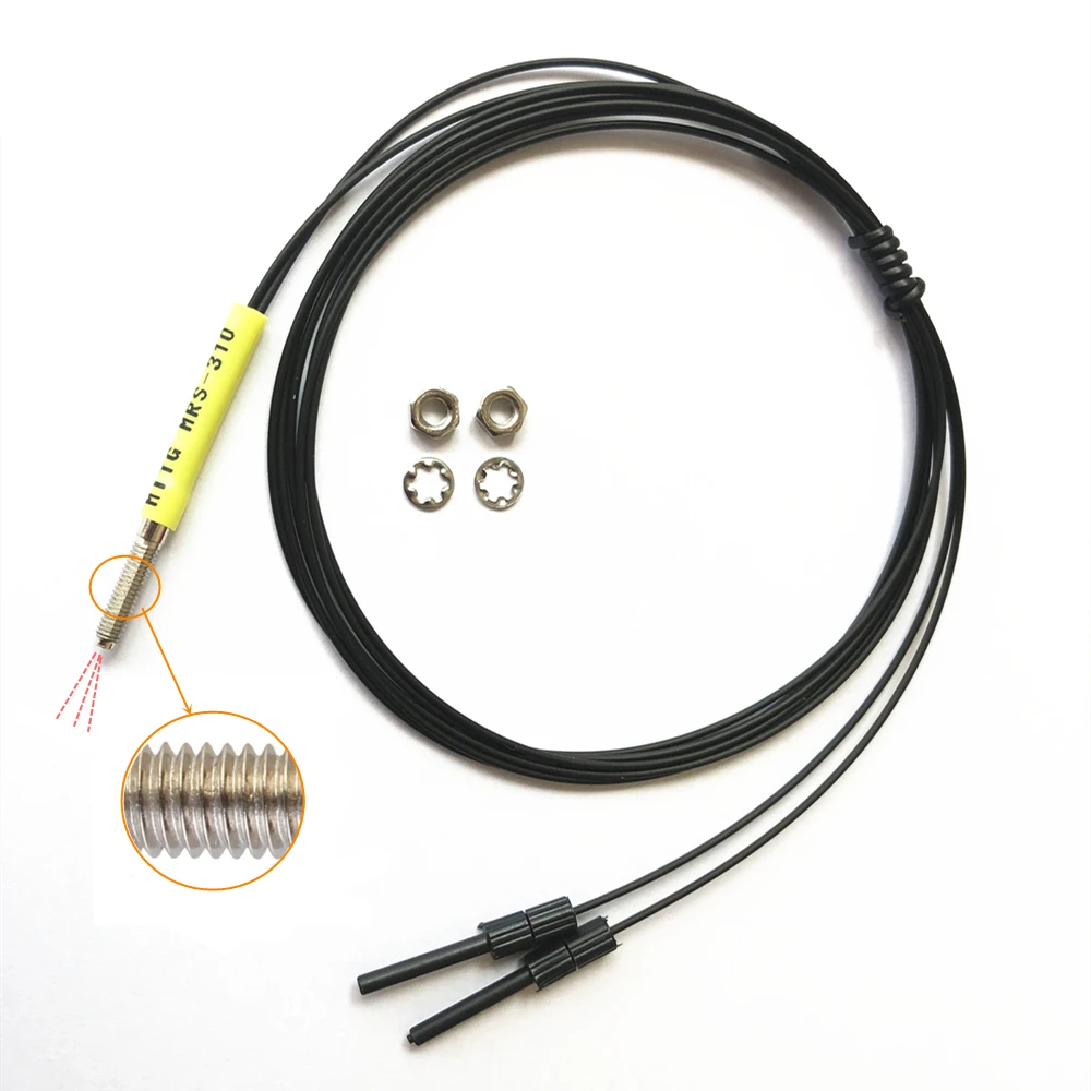 Optical Fiber Sensor Optic for Amplifier Photoelectric Switch High Sensitivity Diffuse-Reflective Through-Beam M3 M4 M6 Thread